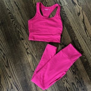 Aritzia TNA Action bright pink set